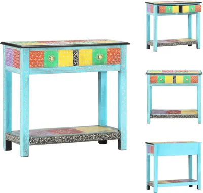 Produktbild von vidaXL Konsolentisch Handbemalt 80×35×75 cm Mango Massivholz - Beistelltische