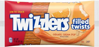 Produktbild von Twizzlers Filled Twists Orange Cream Pop (18 x 312g)