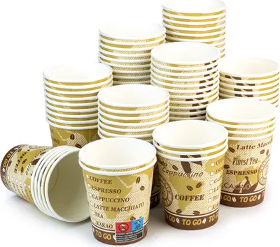 Produktbild von 80x Pappbecher, Kaffeebecher mit 175 ml Füllvolumen