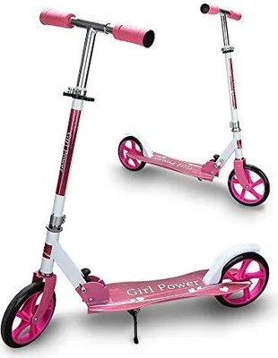 Immagine prodotto di Hengda monopattino per bambini da 5 anni, monopattino per bambini 205mm, monopattino pieghevole per bambini con 2 ruote regolabili in altezza monopattino premium sicuro per bambini (rosa)