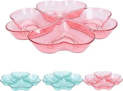 Produktbild von Transparante hartvormige Snack-Servierschalen - 4-teilig - transparent