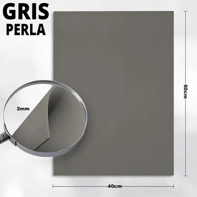 Obrázok produktu pre EVA penové dosky – materiál na kreatívne projekty – 40 x 60 cm – 2 mm – 72 kusov – perleťovo sivá farba