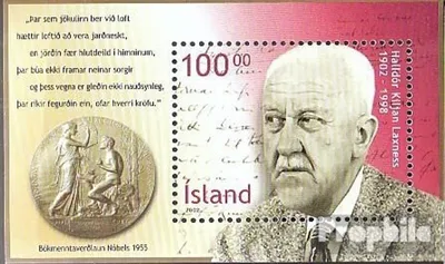 Produktbild von Briefmarken Island 2002 Mi Block30 (kompl.Ausg.) postfrisch Halldor Laxness