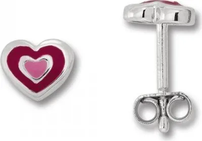 Produktbild von Ohrstecker Herz 925/- Silber rhodiniert