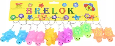 Produktbild von Bunte Schildkröte Schlüsselanhänger 12er Set - Süßer Anhänger für Tasche & Rucksack Kinder