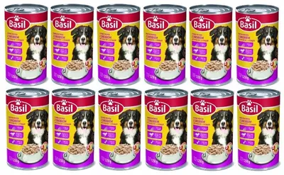 Obrázek produktu pro Basil 1250g mokré krmivo s drůbežím masem pro 12ks psů.