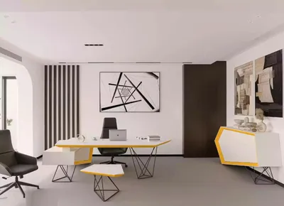 Immagine prodotto di Scrivania ad angolo tavolo da lavoro tavolo da ufficio mobili di design bianco