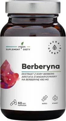 Produktbild von Nahrungsergänzungsmittel Aura Herbals Berberyna 500 Mg (60 Kap.) BI5189