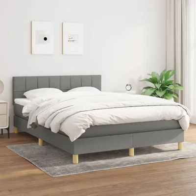 Obrázek produktu pro Postel Boxspring s matrací Dark Grey 140x200 cm Látka