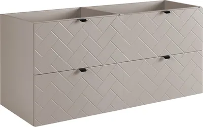 Produktbild von Badezimmerschrank, Kaschmir mit schwarzer Griff, 120 x 57 x 46 cm