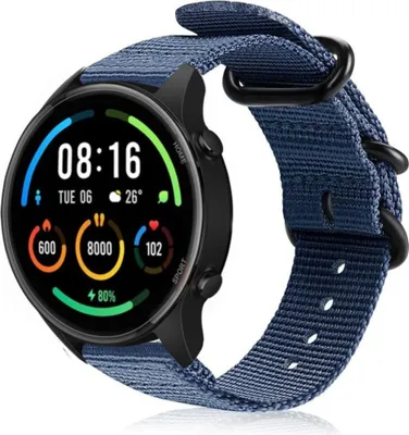 Produktbild von Strap-it Xiaomi Mi Watch Nylon Schnallenarmband (Blau)