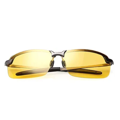 Produktbild von Nachtfahrbrille fahren | nachtbrille zum autofahren | HD Halbrand | Polarisiert | Ultra Light Metall (Nachtsichtbrille)