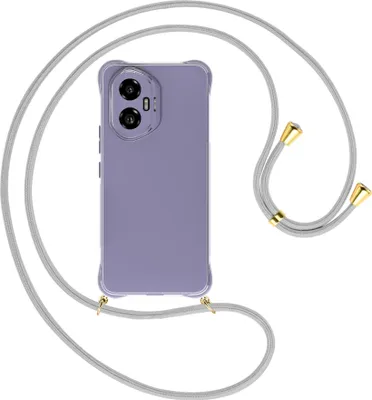 Produktbild von Handykette Backcover-Schutzhülle mit Band (Metall goldfarben) für Honor 300 5G - silbergrau