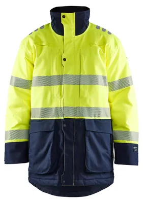 Produktbild von Blakläder Multinorm Winter Parka 4527, Farbe:High Vis Gelb/Marineblau, Größe:XS