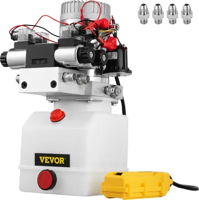 Obrázek produktu pro VEVOR 12V hydraulické čerpadlo s dvojčinným dvojitým elektromagnetem, 4,5l hydraulický agregát, sklápěcí čerpadlo ZZ004234 Elektrické hydraulické čerpadlo