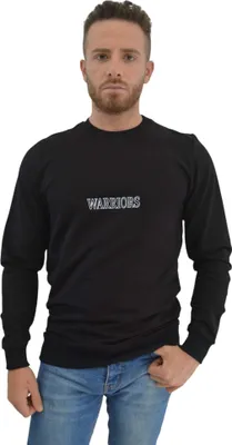 Produktbild von Sweatshirt Hoodies Royyen 509 Halsrund Print Warriors Herren lang Arm – SCHWARZ / M