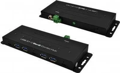 Zdjęcie produktu dla EXSYS EX-1247HMVS, USB 3.2 Gen 1 (3.1 Gen 1) Type-C, USB 3.2 Gen 2 (3.1 Gen 2) Type-A, USB 3.2 Gen 2 (3.1 Gen 2) Type-C, 10000 Mbit/s, Czarny, Metal, Status