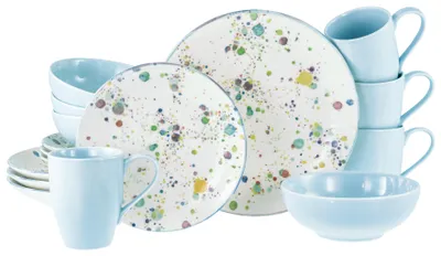 Produktbild von CreaTable, 24256, Candy Drops Bunt, Kombiservice 16-tlg, Steinzeug
