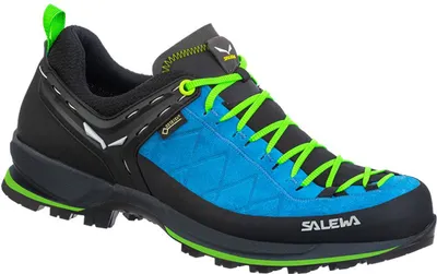 Produktbild von Zustiegs- und Wanderschuhe Mountain Trainer 2 GTX (Herren) – Salewa, Farbe:blue danube/fluo green, Größe:UK 10 (EUR 44.5)
