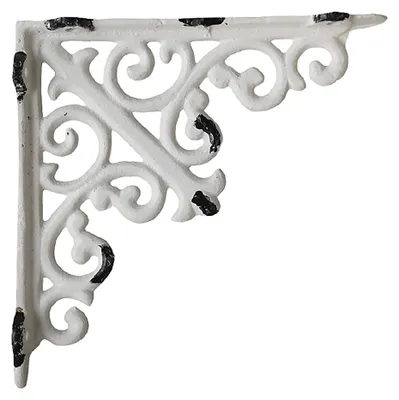 Immagine prodotto di Supporti per bandiere antichi, di colore bianco, con decorazioni a giglio