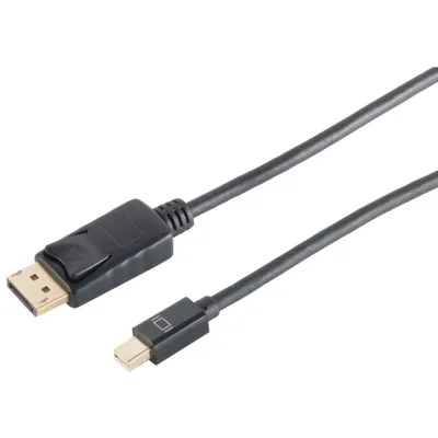 Zdjęcie produktu dla Kabel przejściowy Mini DisplayPort 1.2 > DisplayPort 1.2 (ST-ST) 2 m, czarny