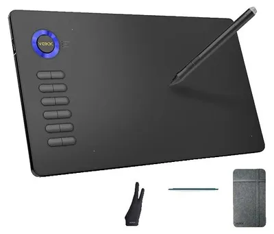Produktbild von Grafiktablett, 10x6 Zoll, Stift ohne Batterie