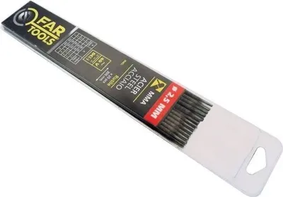 Image de Électrode de soudure Rutile Ø 2,5 mm, Longueur 300 mm, Paquet de 25 baguettes, Pour poste à souder MMA/Inverter, Noir