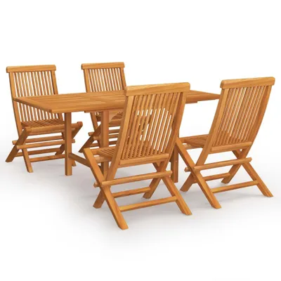 Produktbild von 5-tlg. Garten-Essgruppe Massivholz Teak