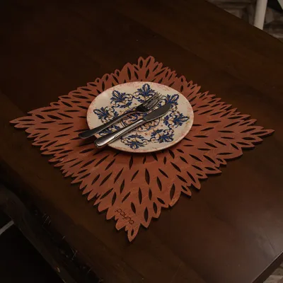 Immagine prodotto di Hermia Concept, Pointy - Rosa, set di tovagliette in legno (4 pezzi), 100% LEGNO, Rosa, 36 x 36 cm