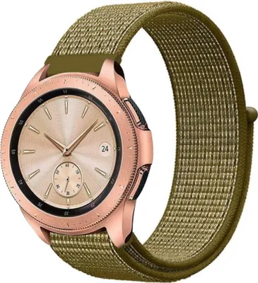 Produktbild von Strap-it Samsung Galaxy Watch 42mm Armband Nylon (Oliv)