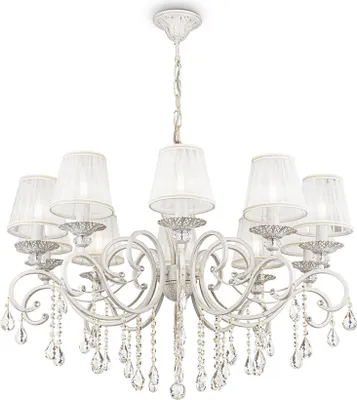 Zdjęcie produktu dla Żyrandol GRACE biały 10xE14x40W tkanina wym:124x85x85cm IP20 Maytoni