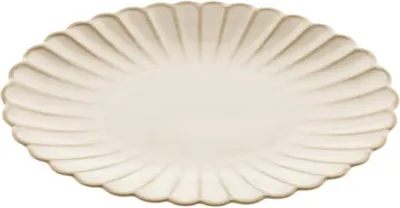 Produktbild von Bloomy Servierplatten-Set mit floraler Struktur - 2-teilig aus Porzellan