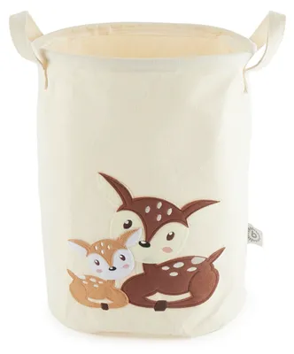 Produktbild von Wäschekorb mit Rehkitz | Großer, wasserabweisender Aufbewahrungskorb aus Baumwolle für Kinder | Aufbewahrungskorb fürs Kinderzimmer | Spielzeugkorb fürs Mädchenzimmer