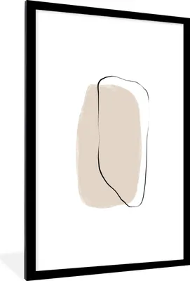 Produktbild von MuchoWow® Gerahmtes Poster Minimalismus - Gestaltung - Pastell 60x90 cm - Poster mit Schwarzem Bilderrahmen Wandposter Rahmen Foto Bilder - Dekoration - Wandposter Wohnzimmer - Hochwertig