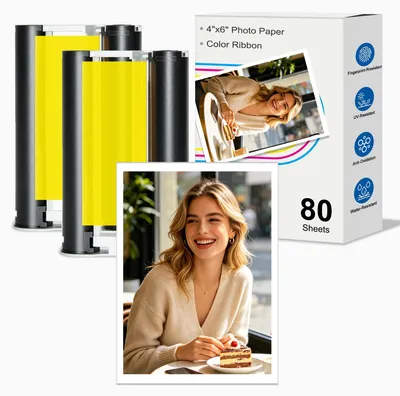 Obrázek produktu pro Fotopapír 10 x 15 cm, balení s barevnou stuhou, určený pro tisk fotografií