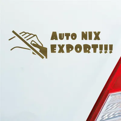 Produktbild von Auto Aufkleber Auto nix Export Verkauf Scheibe 12x3 cm Gold Sticker Heckscheibenaufkleber