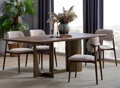 Produktbild von Designer Esstisch Modern Holztisch Esszimmertisch Tisch.