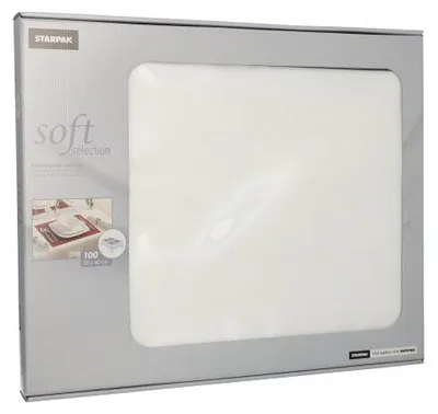 Produktbild von Tischsets, stoffähnlich, Vlies "soft selection" 30 cm x 40 cm weiss