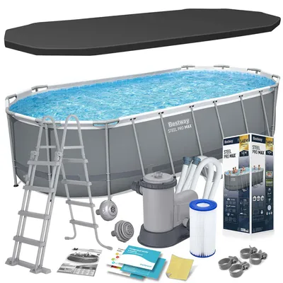 Produktbild von Rahmen-Gartenpool 549 x 274 x 122 cm 12-in-1 Bestway 56710