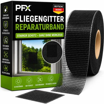 Imagen del producto de Kit de reparación de mosquiteras, autoadhesivo, de 3 metros, para ventanas y puertas