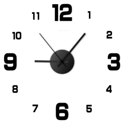 Produktbild von DIY-Wanduhr aus Acryl, lautlos, selbstklebend, leuchtende Ziffern, modernes europäisches Design