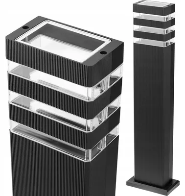 Produktbild von Gartenlaterne, Standleuchte, 60 cm, 1x GU10, 230V, IP44, SCHWARZ, Ecolight EC79421
