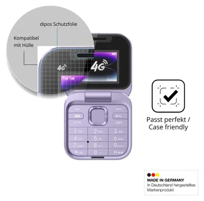 Immagine prodotto di 4x Pellicola Protettiva per Tosuny 4G Klapptelefon Protezione Schermo Antiriflesso dipos