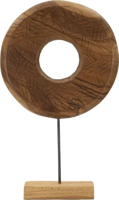 Image de Statue Mauro Ferretti en bois de teck Dorat 35x10x58 cm marron
