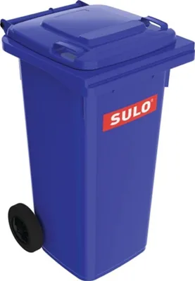Produktbild von Pojemnik na odpady wielkogabarytowe 120l HDPE niebieski mobilny, zgodny z normą EN 840 SULO