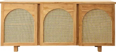 Produktbild von Buffet Teakholz Rohrgeflecht 183 cm massiv