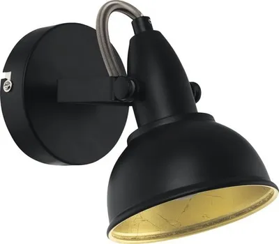 Produktbild von FLAIR Wandspot 1-flammig H 20,7 cm schwarz/matt/gold