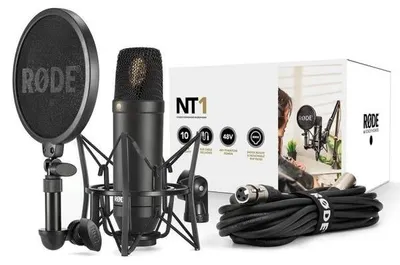 Produktbild von Mikrofon Schwarz Studio-Mikrofon