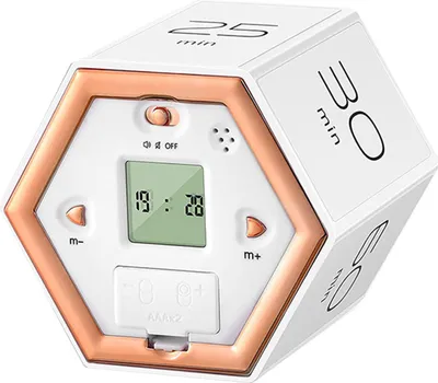 Produktbild von Sechseckiger Digitaluhr-Timer, magnetischer Wuerfel-Timer, Kueche, sechseckiger Flip-Timer zum Lernen, Kochen, Trainieren, einfach zu bedienender magnetischer Flip-Fokus-Timer