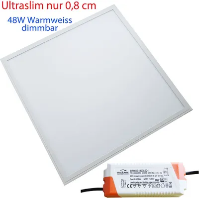 Produktbild von Natsen 48W weiss Büro Arbeitszimmer LED Deckenleuchte Deckenlampe dimmbar Panel Deckenpanel Wandpanel Ultraslim Neutralweiß 618x618*8mm [++]